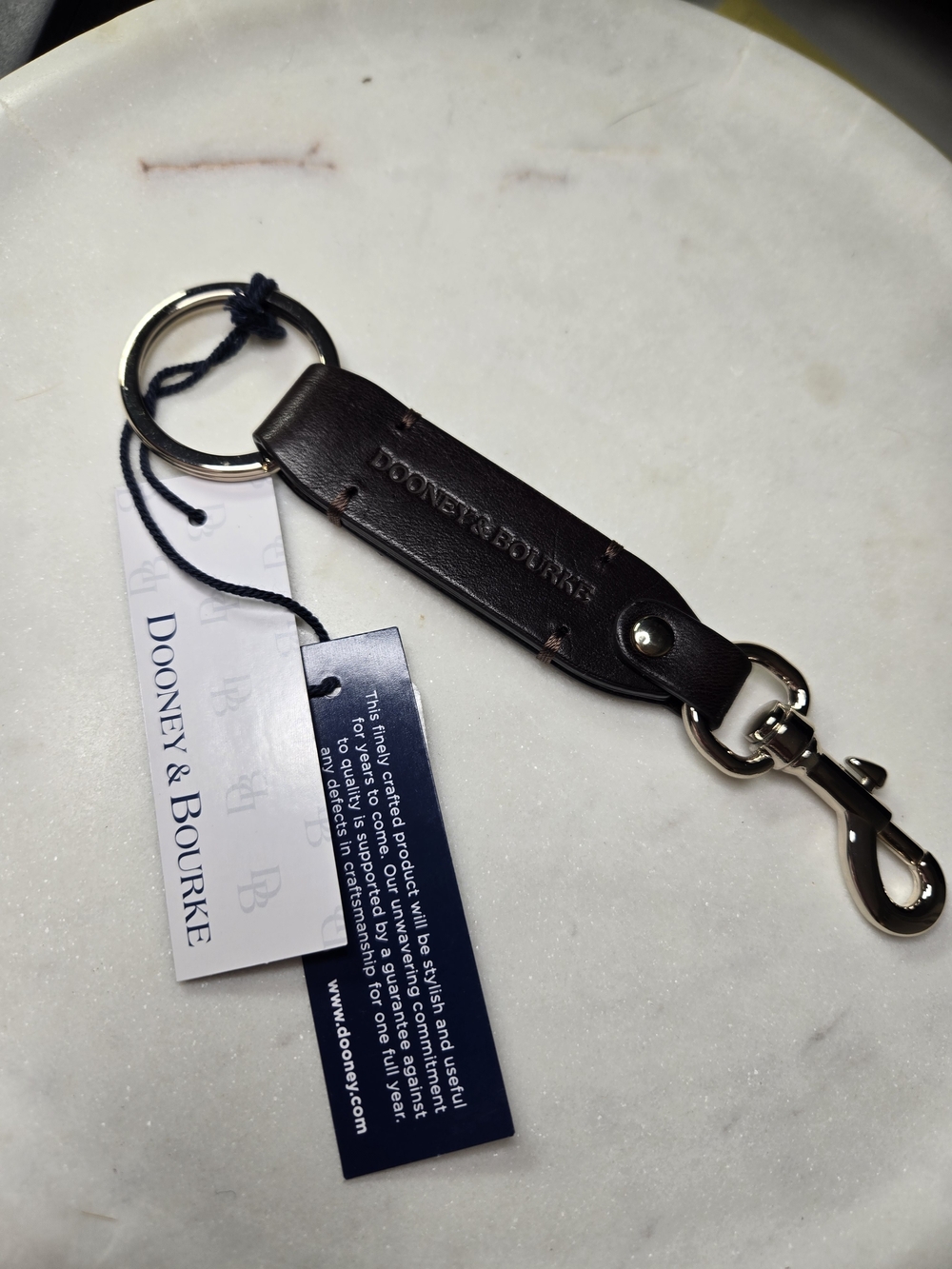 NWT Dooney & Bourke Leather Strap Keychain Rare Discontinued Collector Item